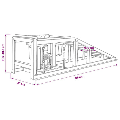 Car Repair Ramps 2 pcs Red Steel