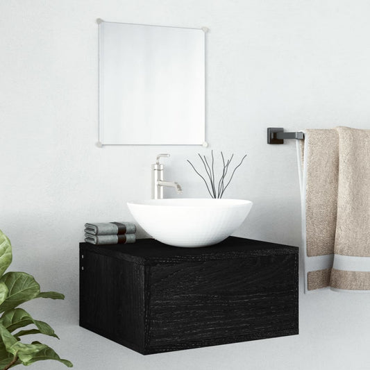 Bathroom Furniture Set | Black | Engineered wood | Compact