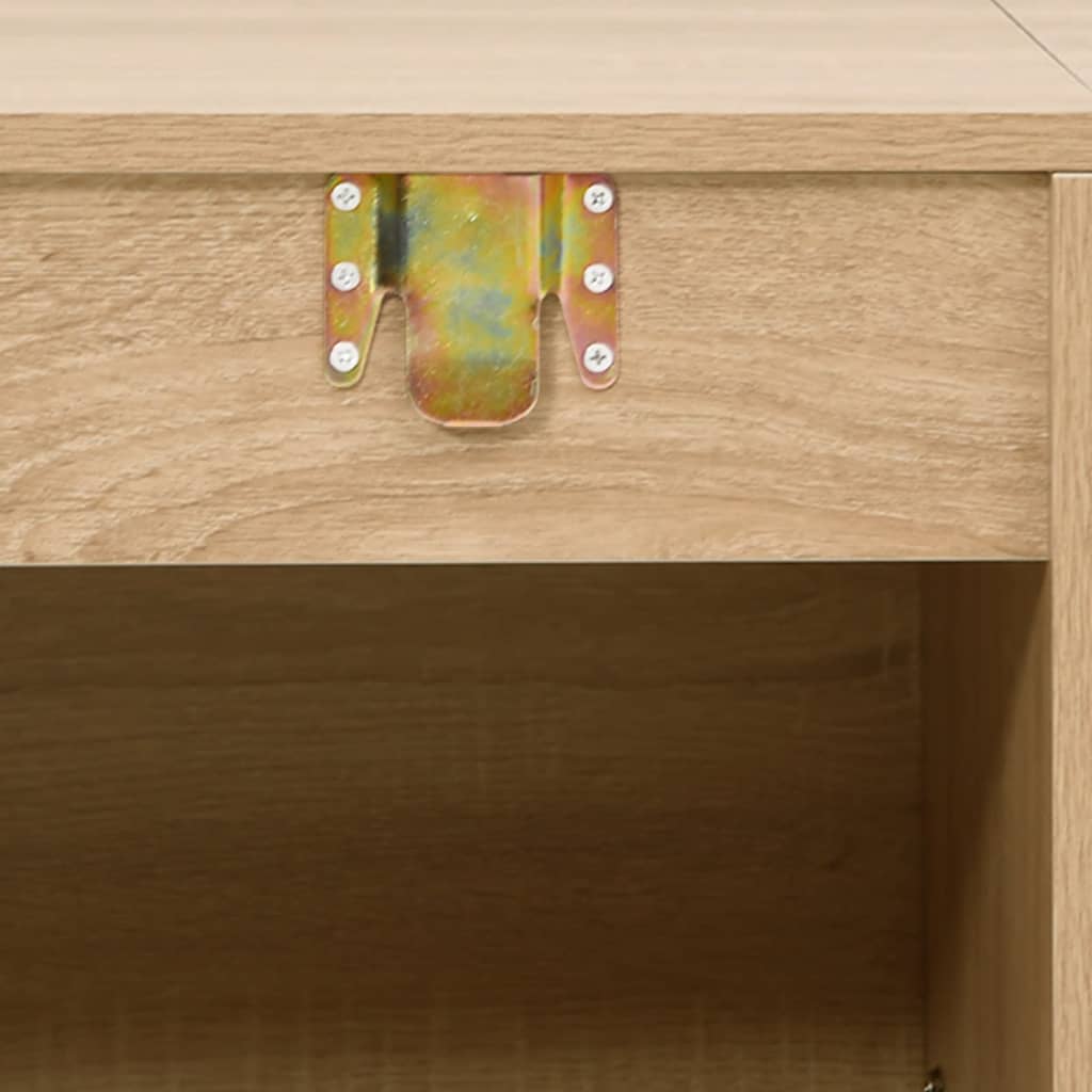 2 Piece Bathroom Furniture Set Oak Engineered Wood