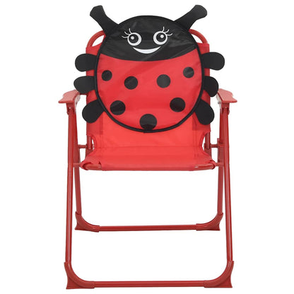 3 Piece Kids' Garden Bistro Set with Parasol Red