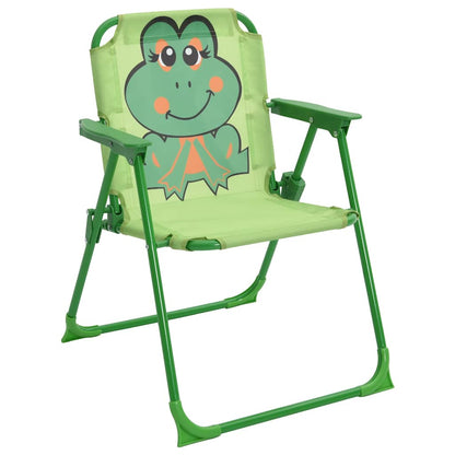 3 Piece Kids' Garden Bistro Set with Parasol Green