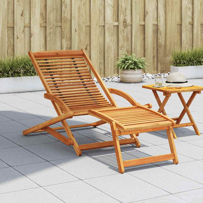Deck Chair | Light brown | Acacia wood | Standard |  Foldable