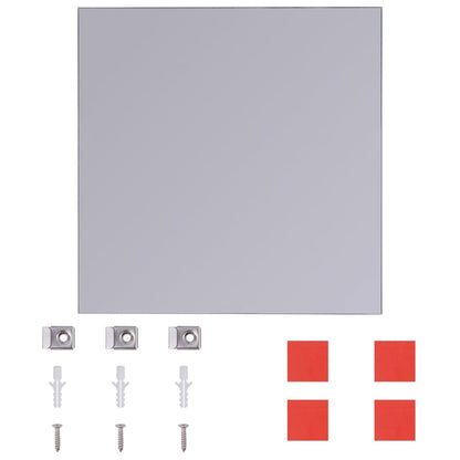 Frameless Mirror Tiles Glass 8 pcs 20.5 cm