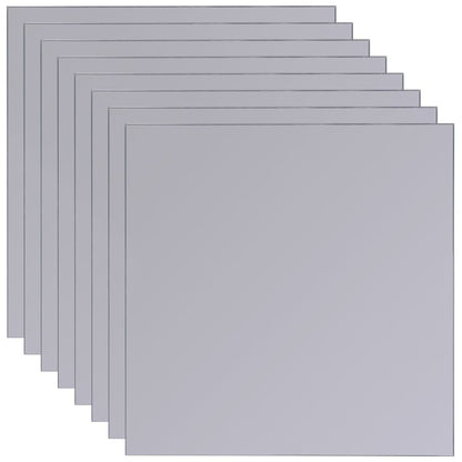 Frameless Mirror Tiles Glass 8 pcs 20.5 cm