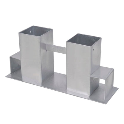 Firewood Stacking Aids 4 pcs Steel Silver