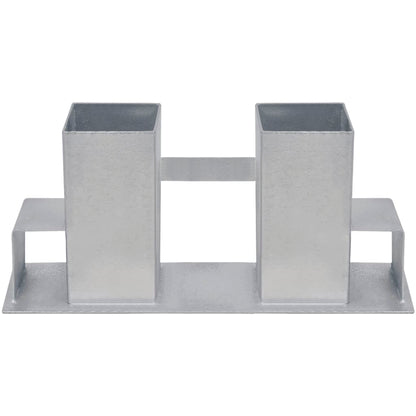 Firewood Stacking Aids 4 pcs Steel Silver