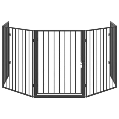 Pet Fireplace Fence Steel Black