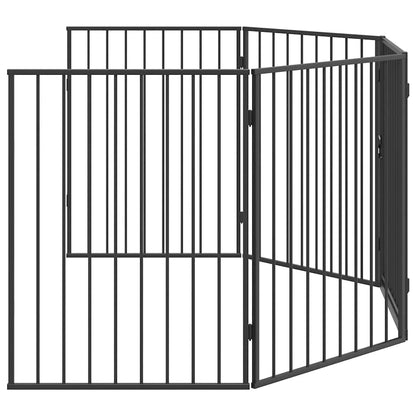 Pet Fireplace Fence Steel Black