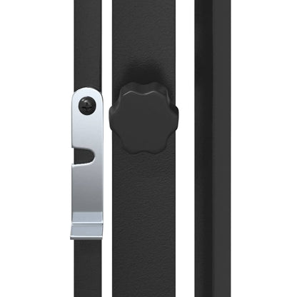 242684 vidaXL Pet Fireplace Fence Steel Black