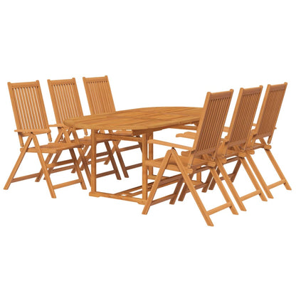 7 Piece Outdoor Dining Set Solid Acacia Wood 150-200 cm