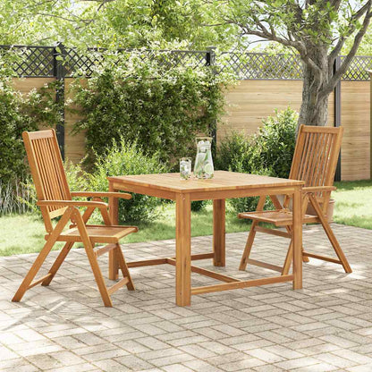 Dining Chair | Set of 2 | Natural Brown | Solid Acacia wood | Standard