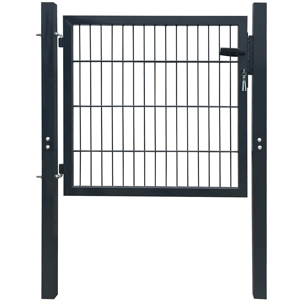 Fence Gate Steel Anthracite 100x100 cm