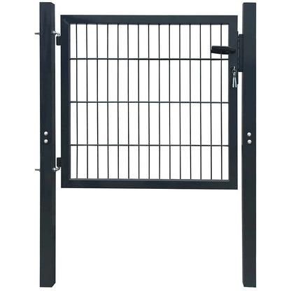Fence Gate Steel Anthracite 100x100 cm