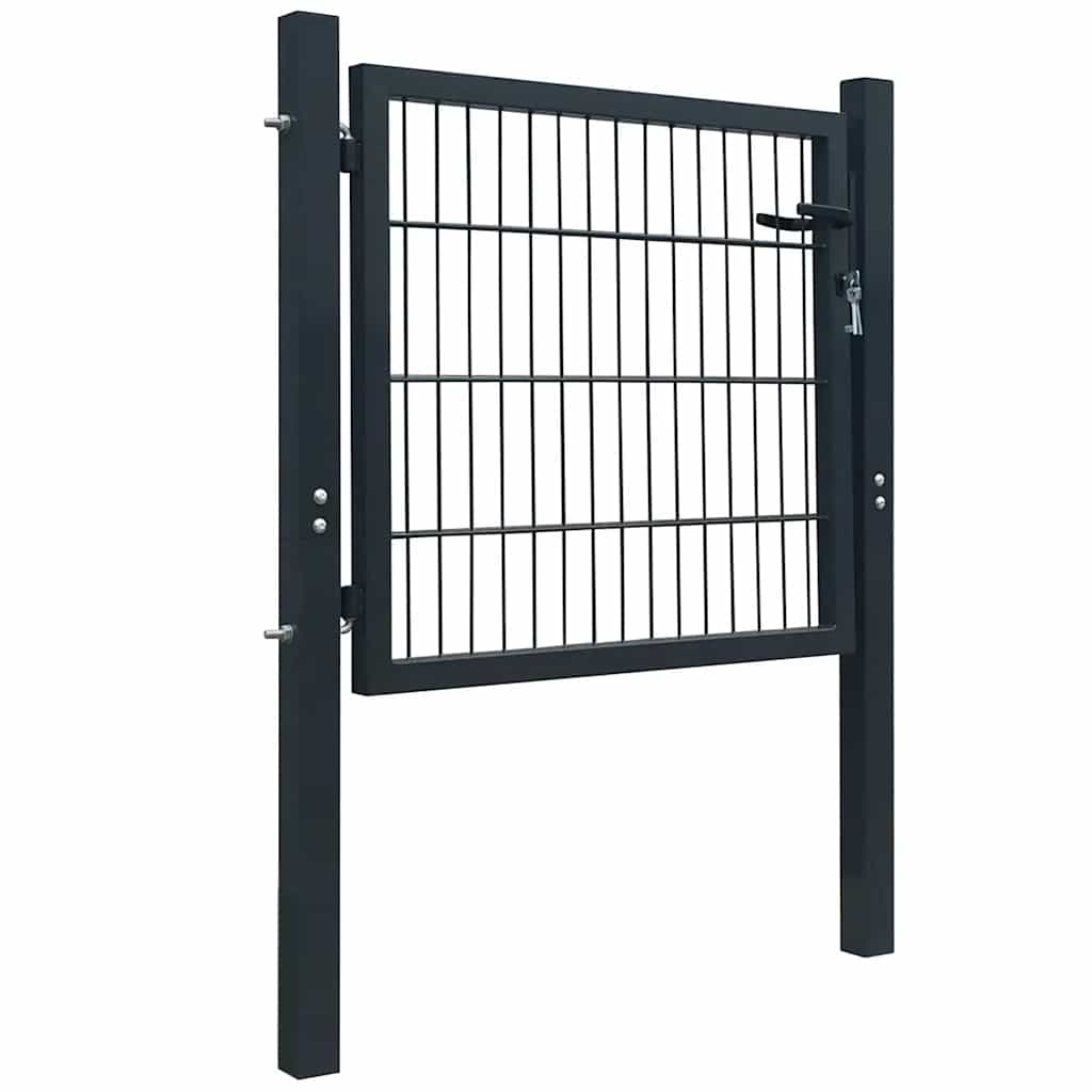 Fence Gate Steel Anthracite 100x100 cm