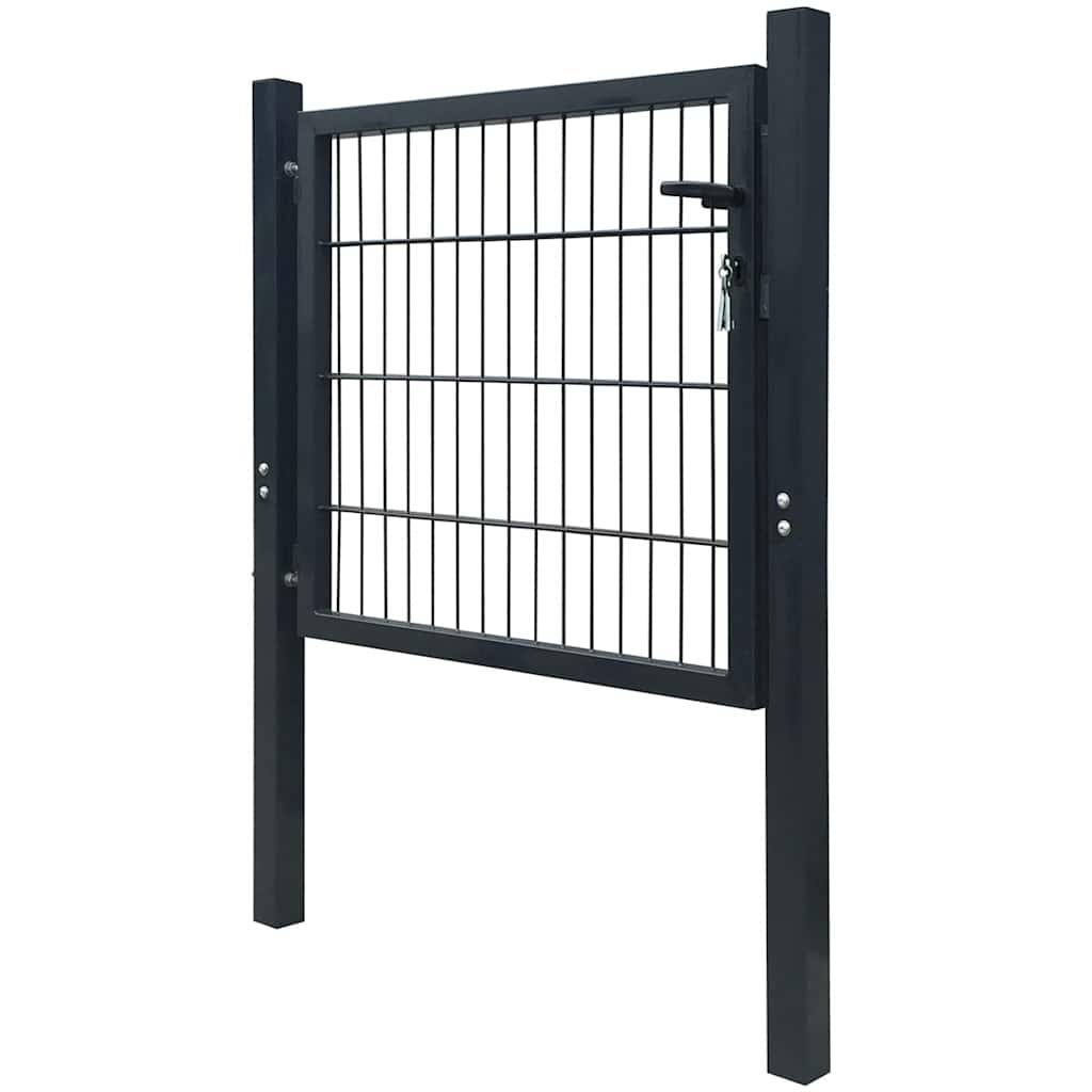 Fence Gate Steel Anthracite 100x100 cm
