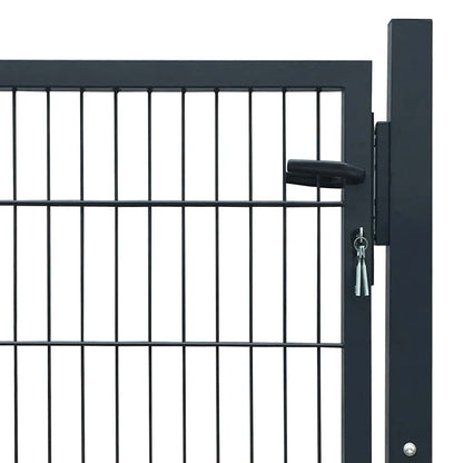Fence Gate Steel Anthracite 100x100 cm