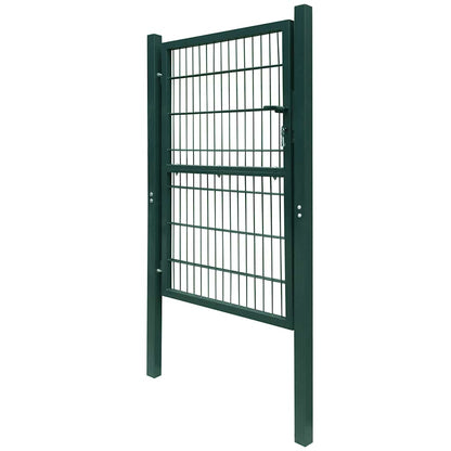 Fence Gate Steel 100x200 cm Green