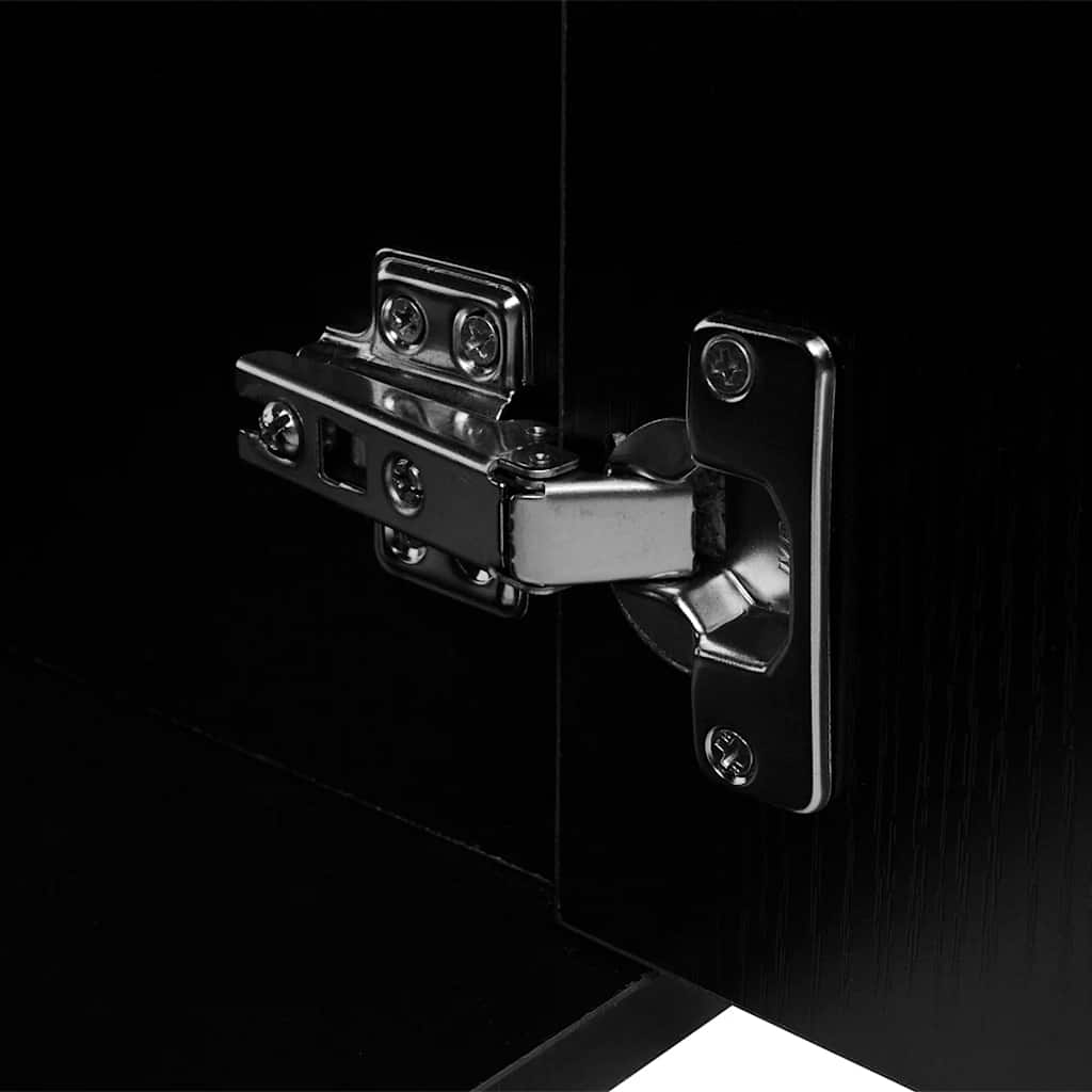Bathroom Cabinet | Black and White | Engineered wood, Ceramic | Compact