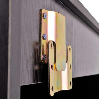 Bathroom Cabinet | Black and White | Engineered wood, Ceramic | Compact