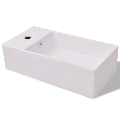 Bathroom Cabinet | Black and White | Engineered wood, Ceramic | Compact