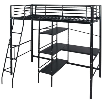 Bed with Mattress Black 200 x 90 cm Metal