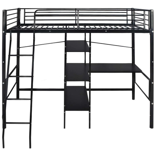 Bed with Mattress Black 200 x 90 cm Metal