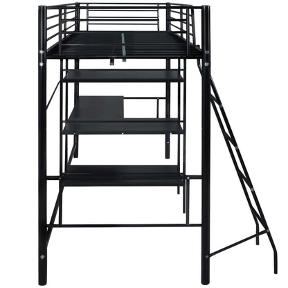 Bed with Mattress Black 200 x 90 cm Metal