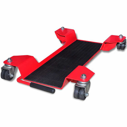 141972 vidaXL Motorcycle Dolly Centre Stand Red