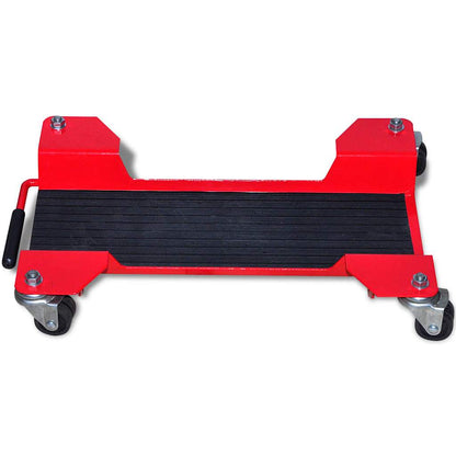 141972 vidaXL Motorcycle Dolly Centre Stand Red