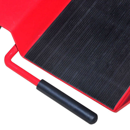 141972 vidaXL Motorcycle Dolly Centre Stand Red