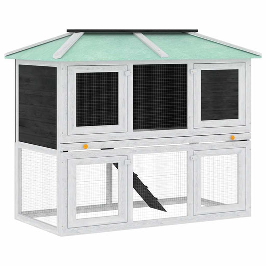 Animal Cage | White and Green | Fir wood with painted finish, plywood