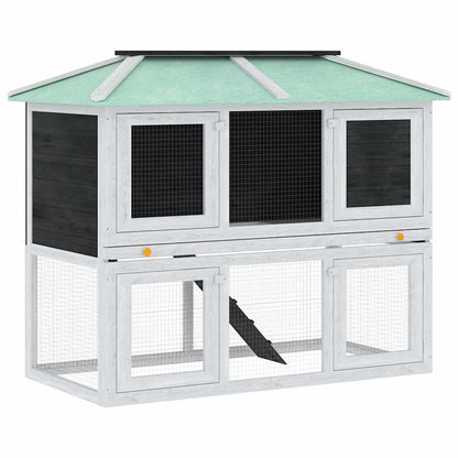 Animal Rabbit Cage Double Floor Wood