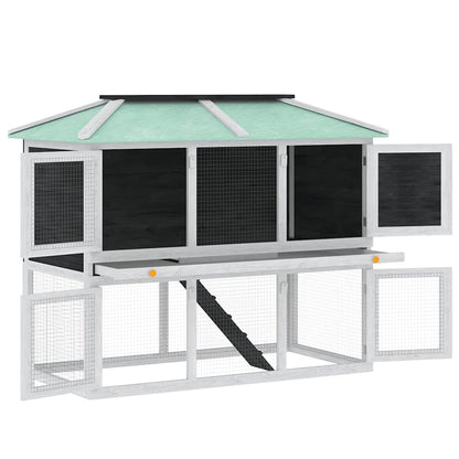 Animal Rabbit Cage Double Floor Wood
