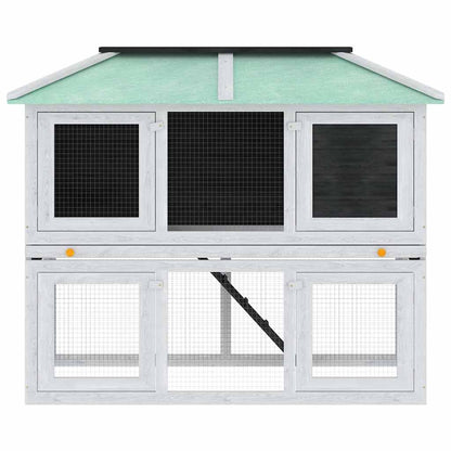 Animal Rabbit Cage Double Floor Wood