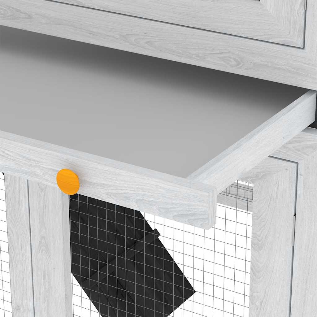 Animal Rabbit Cage Double Floor Wood