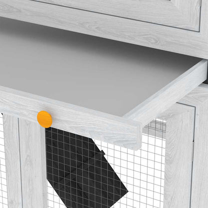 Animal Rabbit Cage Double Floor Wood