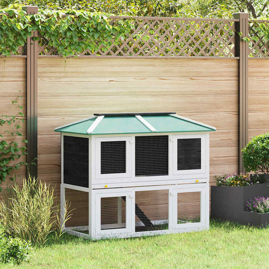 Animal Cage | White and Green | Fir wood with painted finish, plywood