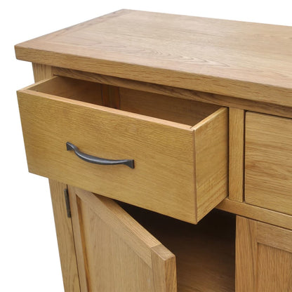 242744 vidaXL Sideboard 90x33,5x83 cm Solid Oak Wood