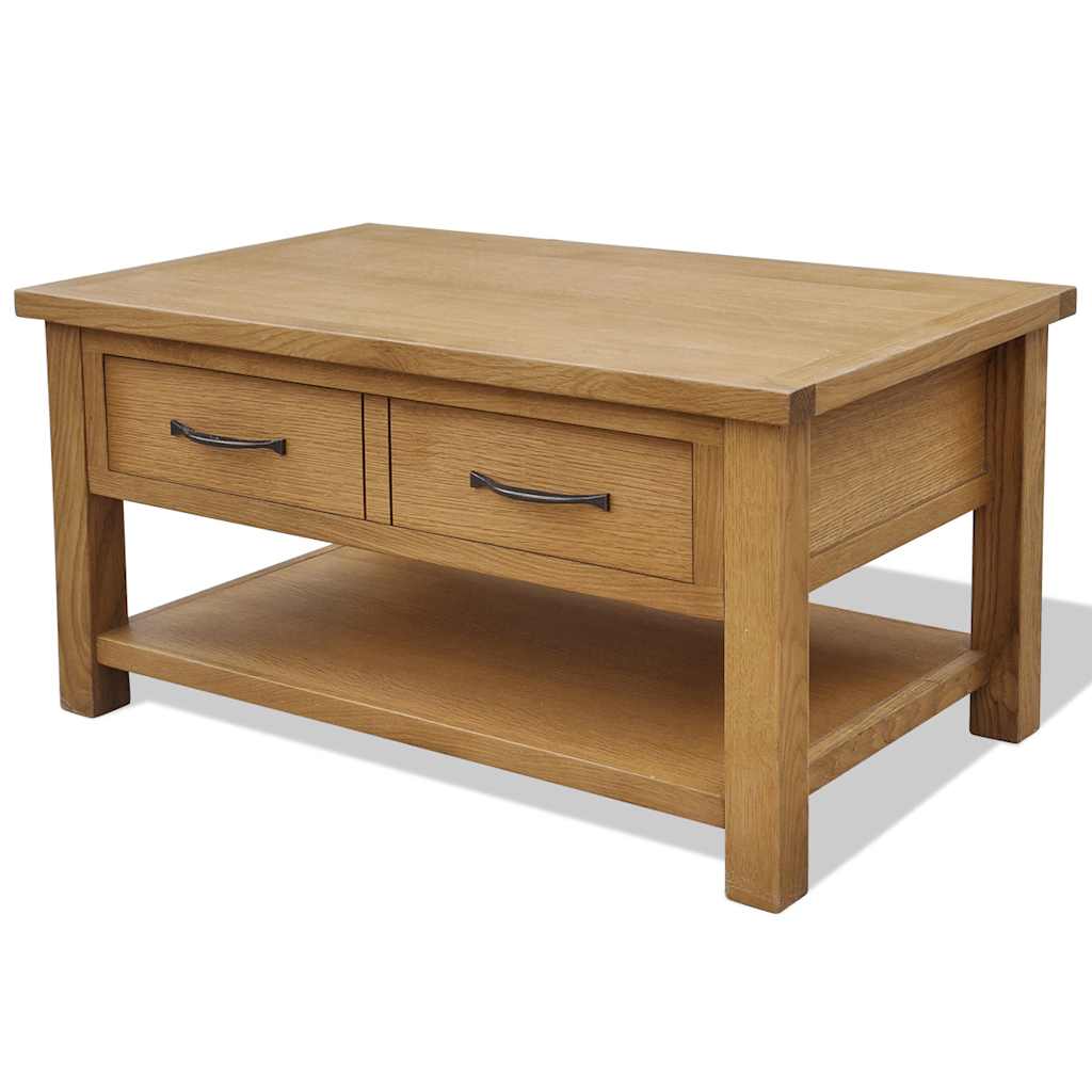 242745 vidaXL Coffee Table 88x53x45 cm Solid Oak Wood