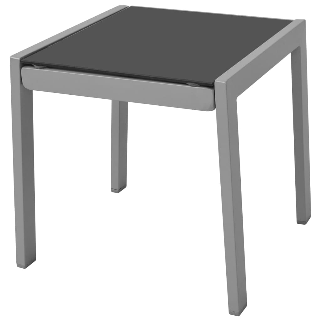 Sun Lounger | Black | Powder-Coated Aluminium | Adjustable |  Foldable