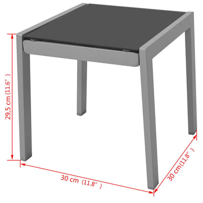 Sun Lounger | Black | Powder-Coated Aluminium | Adjustable |  Foldable