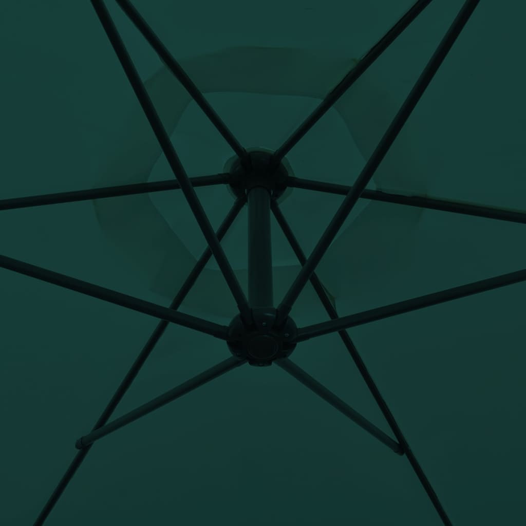 Cantilever Garden Parasol | Green | Polyester | 3 m diameter