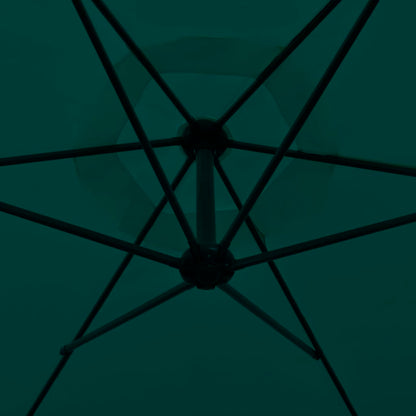 Cantilever Garden Parasol | Green | Polyester | 3 m diameter