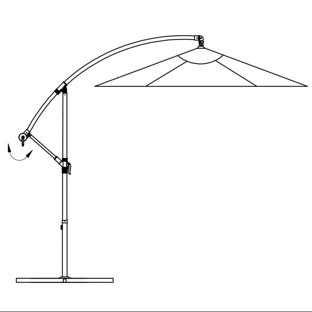 Cantilever Garden Parasol | Solid blue | Polyester, Steel | 3m Diameter