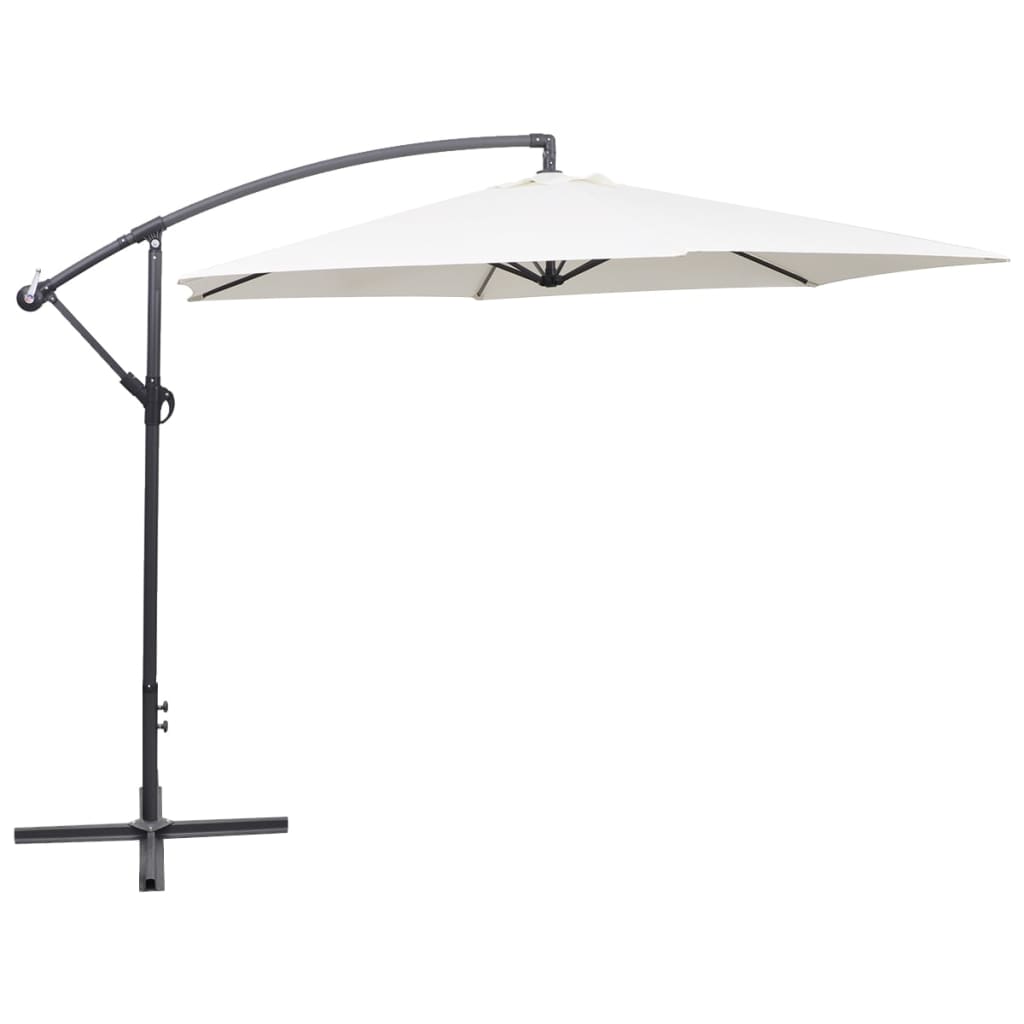 Cantilever Garden Parasol | Sand White | Polyester | Large