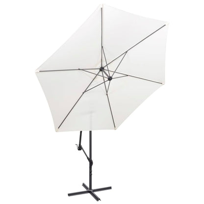 Cantilever Garden Parasol | Sand White | Polyester | Large