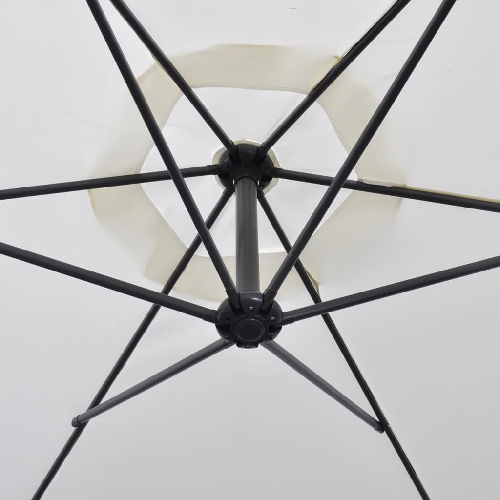 Cantilever Garden Parasol | Sand White | Polyester | Large
