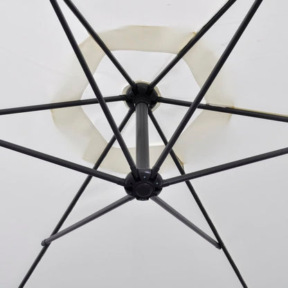 Cantilever Garden Parasol | Sand White | Polyester | Large