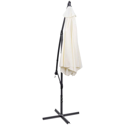 Cantilever Garden Parasol | Sand White | Polyester | Large