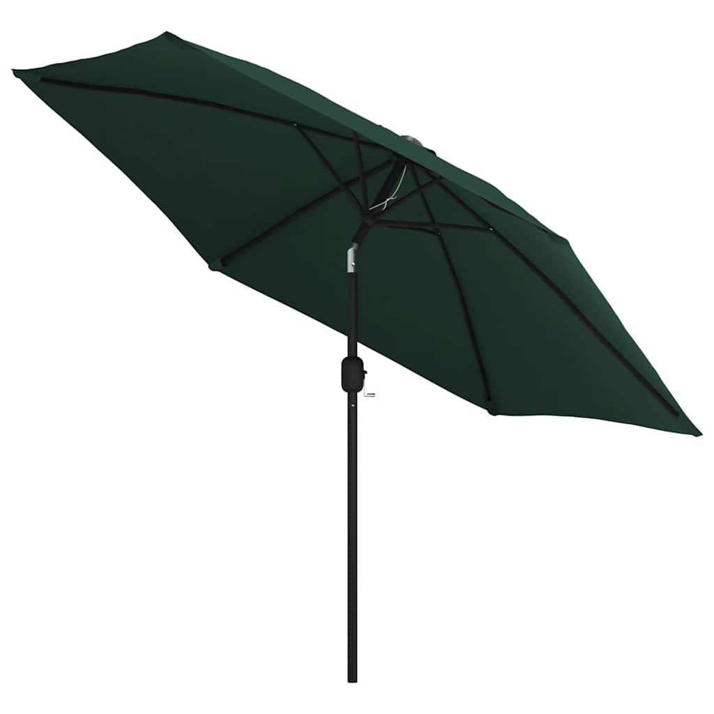 LED Cantilever Garden Parasol 3 m Green